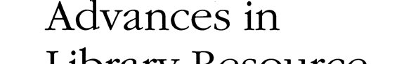 Couverture : Advances in Library Resource Sharing, 1990 (Advances in Library Resource Sharing)