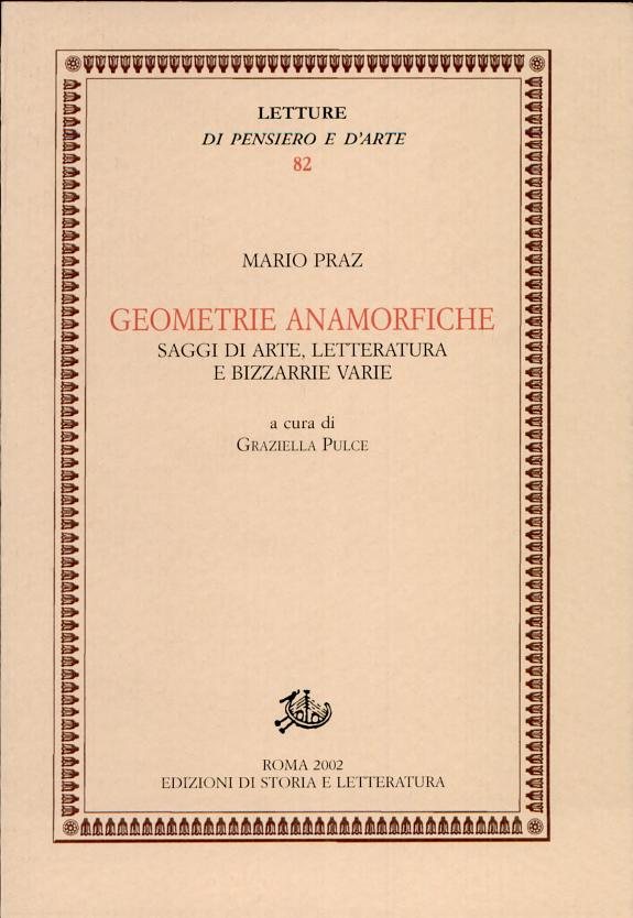 Couverture : Geometrie anamorfiche