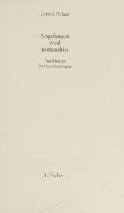 Couverture : Angefangen wird mittendrin