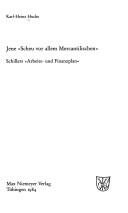 Couverture : Jene "Scheu vor allem Mercantilischen"