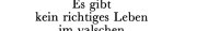 Couverture : Es gibt kein richtiges Leben im valschen