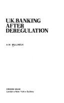 Couverture : U.K. banking after deregulation