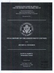 Couverture : Final report of the independent counsel in re--Henry G. Cisneros
