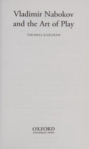 Couverture : Vladimir Nabokov and the art of play