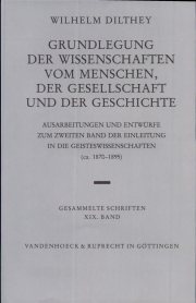 Couverture : Grundlegung der Wissenschaften vom Menschen, der Gesellschaft und der Geschichte