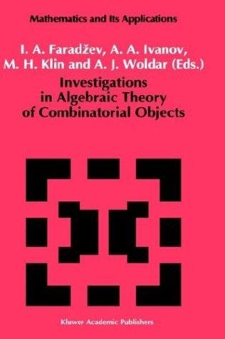 Couverture : Investigtions in algebraic theory of combinatorial objects