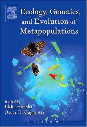 Couverture : Ecology, Genetics and Evolution of Metapopulations