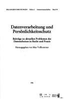 Couverture : Datenverarbeitung und Persönlichkeitsschutz
