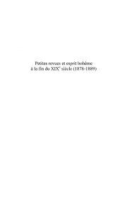 Couverture : Petites revues et esprit bohème à la fin du XIXe siècle, 1878-1889