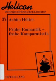 Couverture : Frühe Romantik - frühe Komparatistik