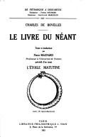 Couverture : Le livre du néant