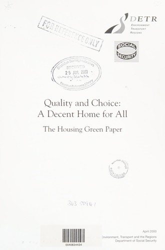 Couverture : Quality and Choice