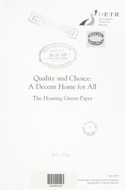Couverture : Quality and Choice