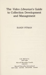 Couverture : The Video librarian's guide to collection development and management