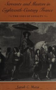 Couverture : Servants and masters in eighteenth-century France
