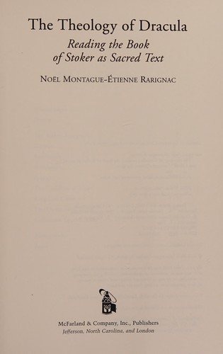 Couverture : The Theology of Dracula