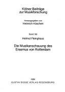 Couverture : Die Musikanschauung des Erasmus von Rotterdam