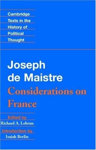 Couverture : Considerations on France
