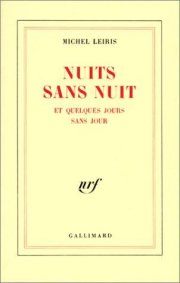 Couverture : Nuits sans nuit et quelques jours sans jours