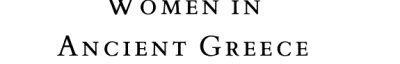 Couverture : Women in ancient Greece