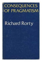 Couverture : Consequences of pragmatism
