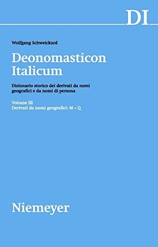Couverture : Deonomasticon Italicum