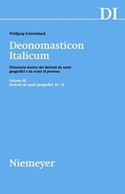 Couverture : Deonomasticon Italicum