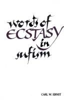 Couverture : Words of ecstasy in Sufism