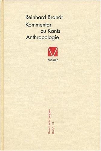 Couverture : Kritischer Kommentar zu Kants Anthropologie in pragmatischer Hinsicht (1798)