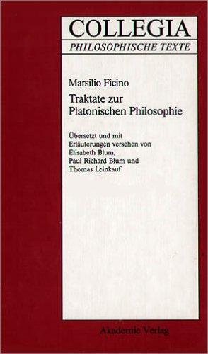 Couverture : Traktate Zur Platonischen Philsophie