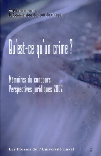Couverture : Qu'est-ce qu'un crime?