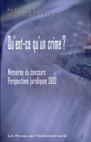 Couverture : Qu'est-ce qu'un crime?