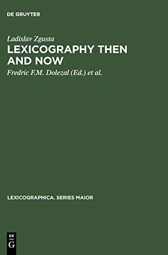 Couverture : Lexicography then and now