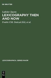 Couverture : Lexicography then and now