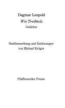 Couverture : Wie Treibholz