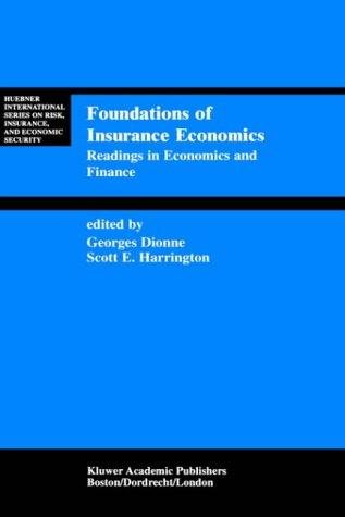 Couverture : Foundations of insurance economics