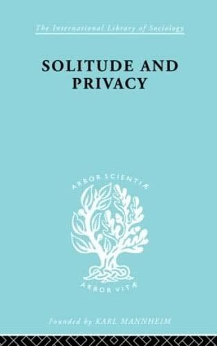 Couverture : Solitude and privacy