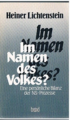 Couverture : Im Namen des Volkes?
