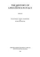 Couverture : The History of linguistics in Italy