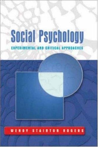 Couverture : Social psychology