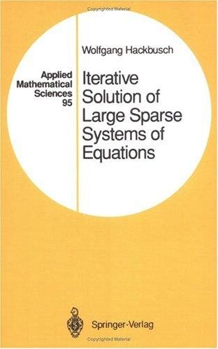 Couverture : Iterative solution of large sparse systems of equations