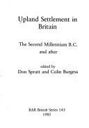 Couverture : Upland settlement in Britain