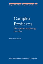 Couverture : Complex predicates