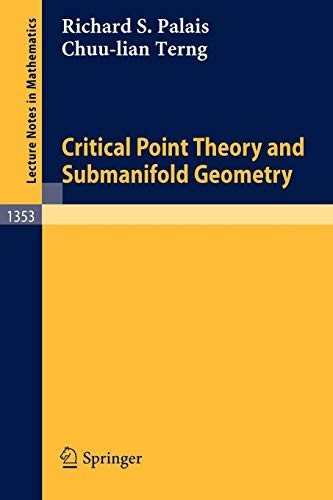 Couverture : Critical Point Theory and Submanifold Geometry