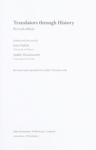 Couverture : Translators Through History
