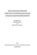 Couverture : Psychoanalytische und psychopathologische Literaturinterpretation