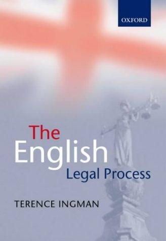 Couverture : The English legal process