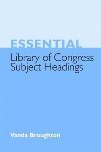 Couverture : Essential Library of Congress Subject Headings