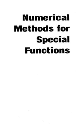 Couverture : Numerical Methods for Special Functions