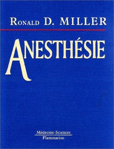 Couverture : Anesthésie
